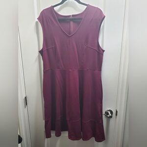 Burgundy heavy knit dress